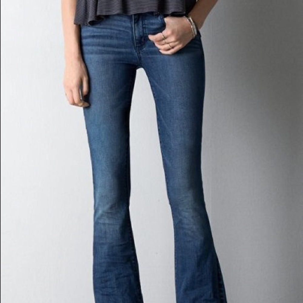 American Eagle Real Flare Dark Jeans